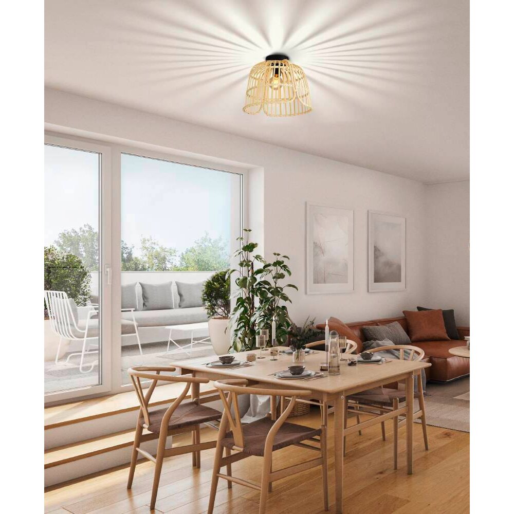 Eglo GLYNEATH Deckenleuchte Schwarz, 1-flammig main product photo