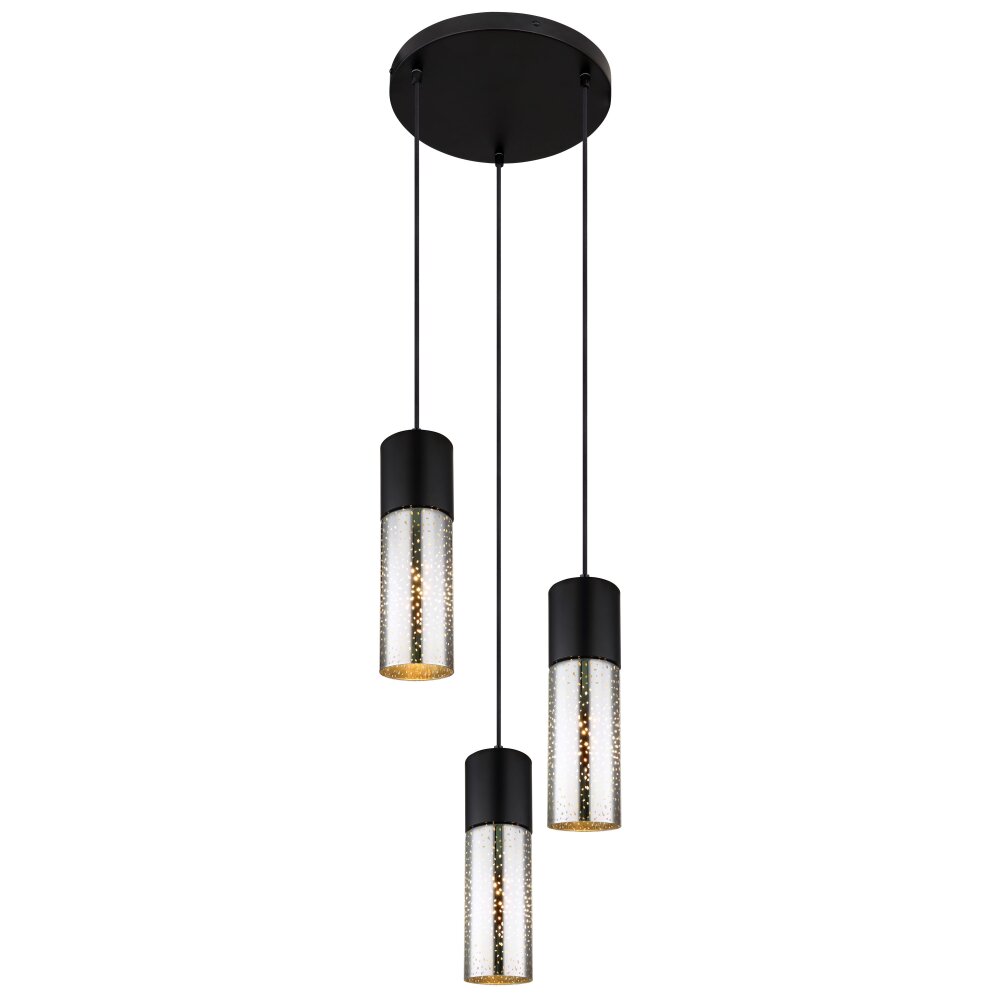 Globo ANNIKA Hängeleuchte Schwarz, 3-flammig main product photo