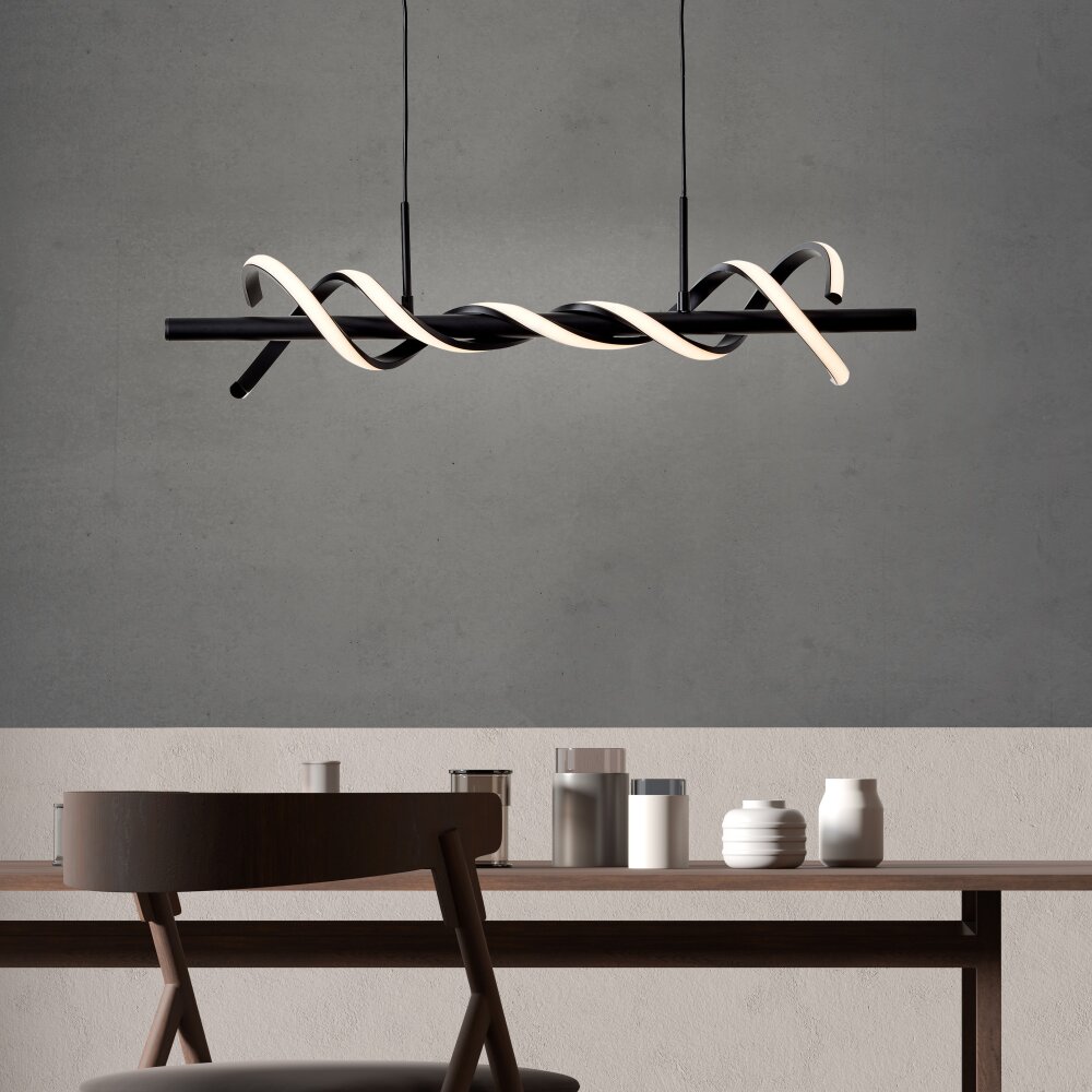 Brilliant Amalie Pendelleuchte LED Schwarz, 1-flammig main product photo