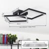 Cavareno Deckenleuchte LED Schwarz, 1-flammig