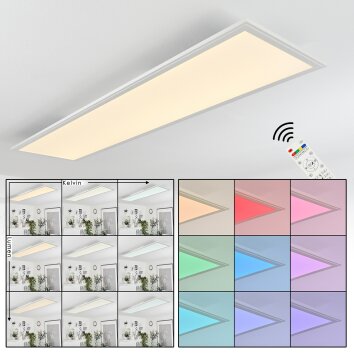Montalba Deckenpanel LED Weiß, 1-flammig, Fernbedienung, Farbwechsler