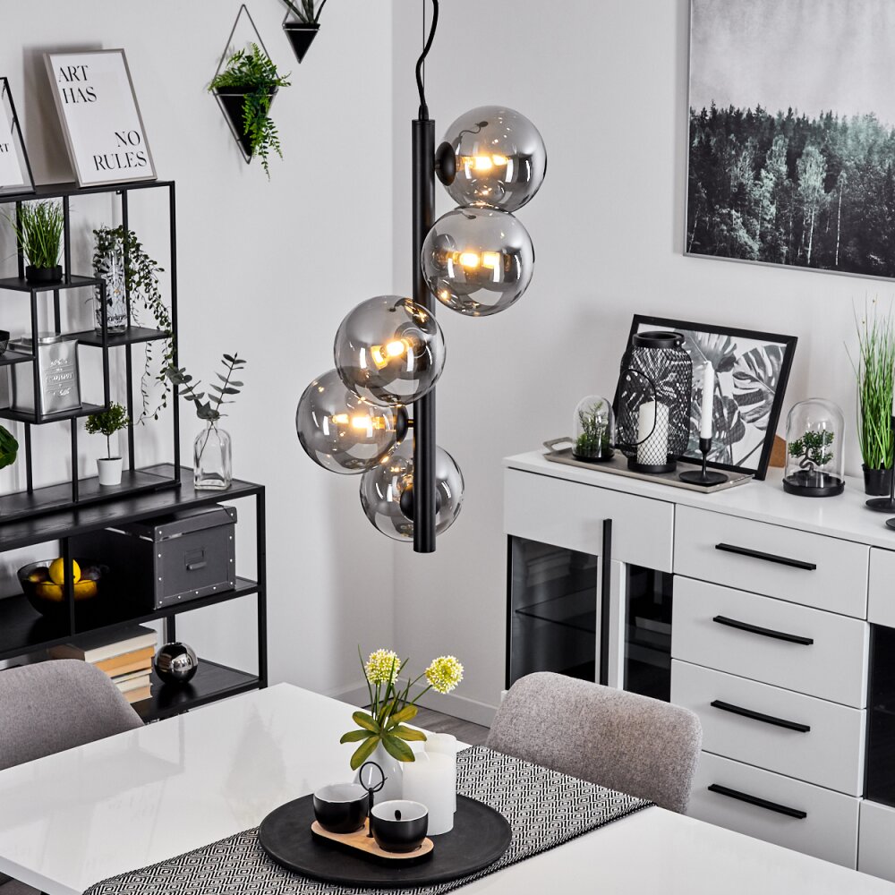 Remaisnil Hängeleuchte Schwarz, 5-flammig main product photo