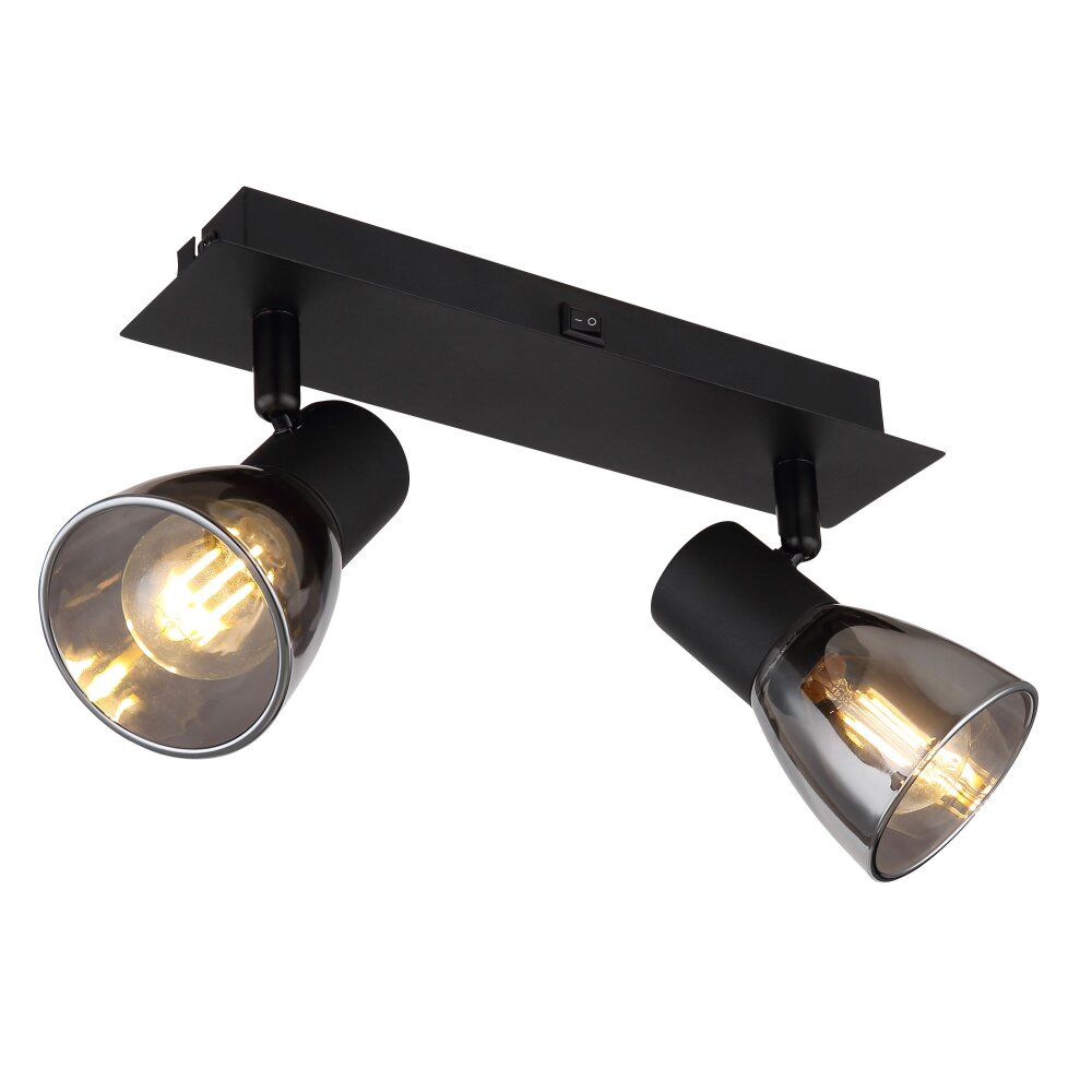 Globo CLAUDE Wandleuchte Schwarz, 2-flammig main product photo