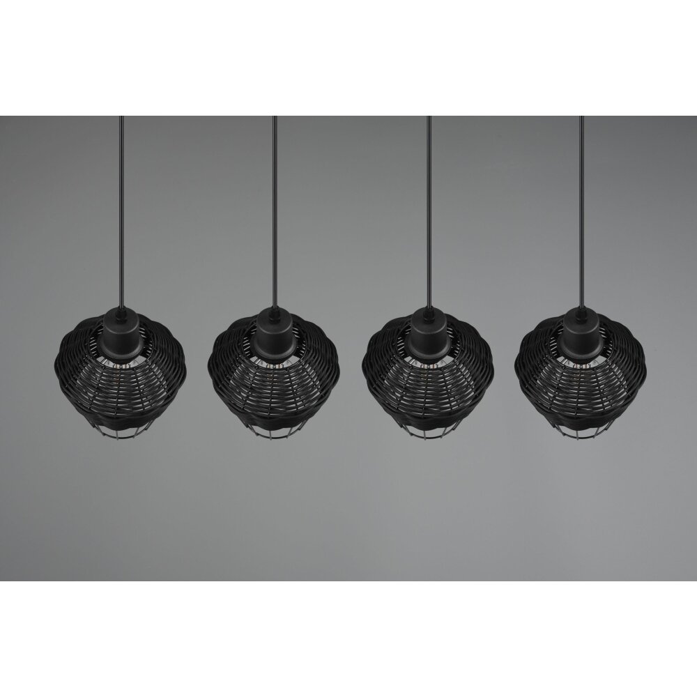 Reality Borka Pendelleuchte Schwarz, 4-flammig