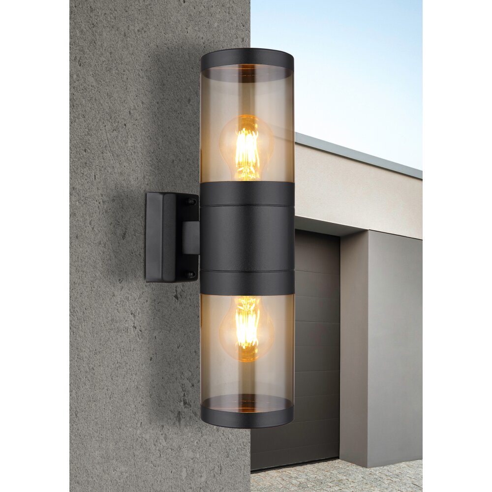 Globo XELOO Außenwandleuchte Schwarz, 2-flammig main product photo