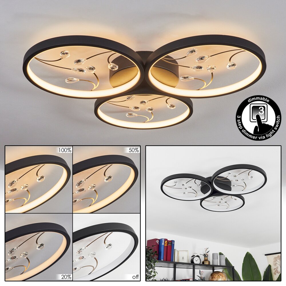 Fombillou Deckenleuchte LED Schwarz, 1-flammig main product photo