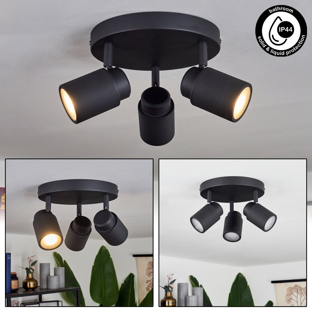 Douarnenez Deckenleuchte Schwarz, 3-flammig main product photo