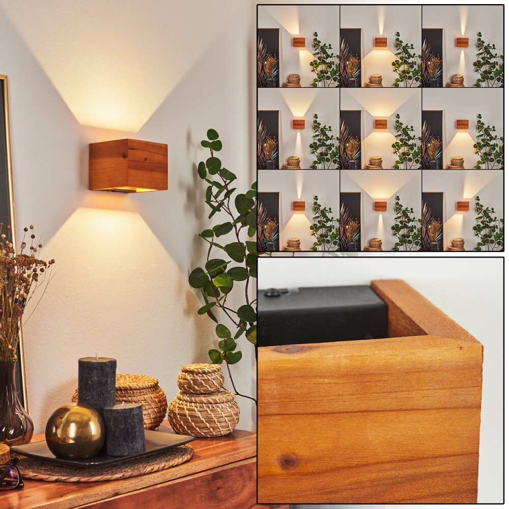 Marmorera Wandleuchte LED Naturfarben, Schwarz, 1-flammig main product photo