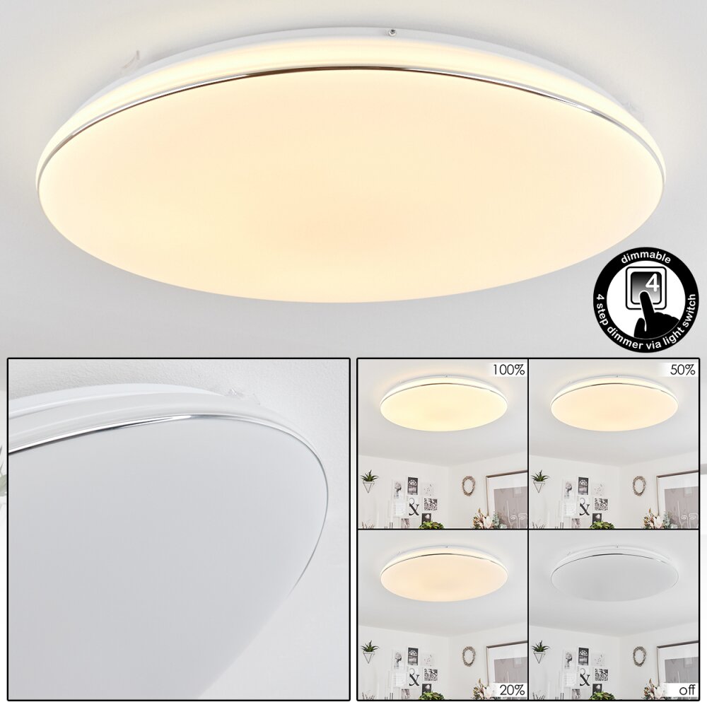 Remenoville Deckenleuchte LED Chrom, Weiß, 1-flammig main product photo