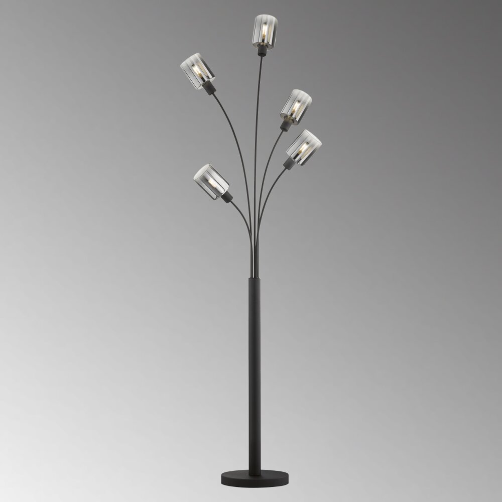 Fischer & Honsel Iska Stehleuchte Schwarz, 5-flammig main product photo