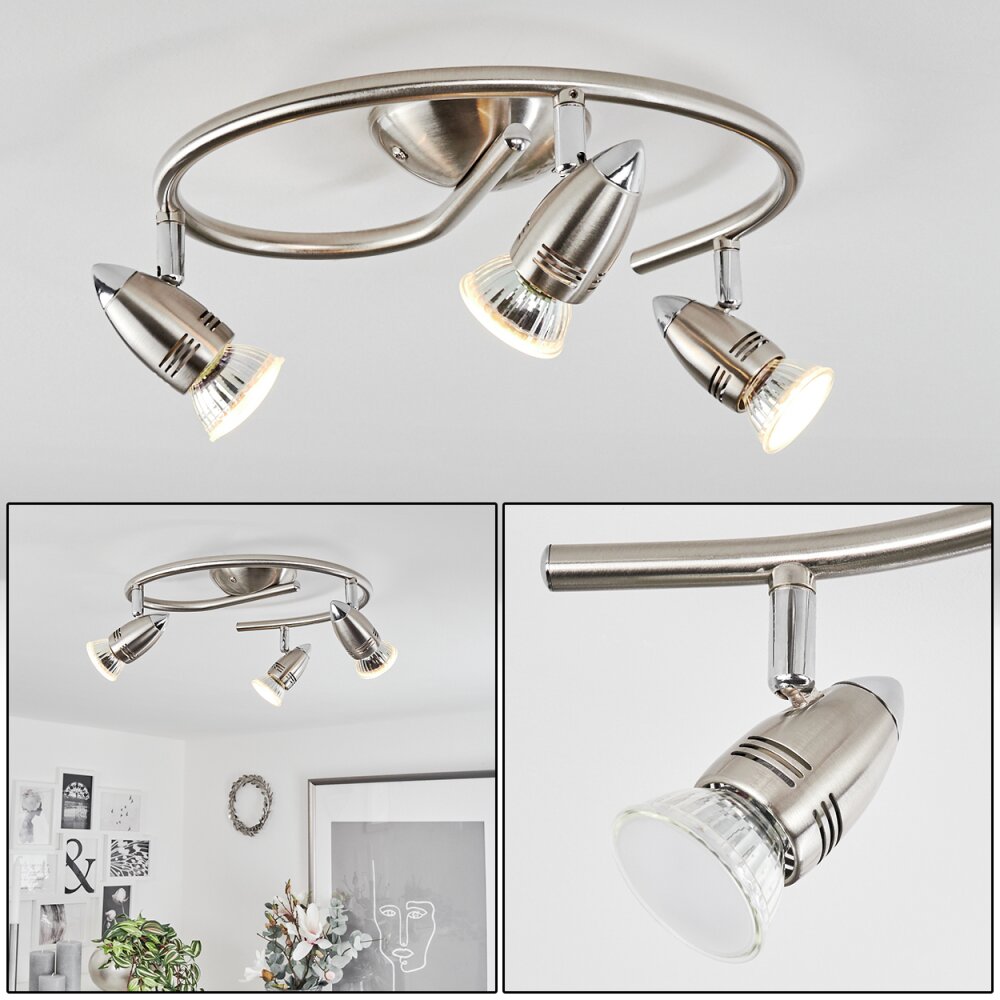 Mirandol Deckenleuchte Nickel-Matt, 3-flammig main product photo