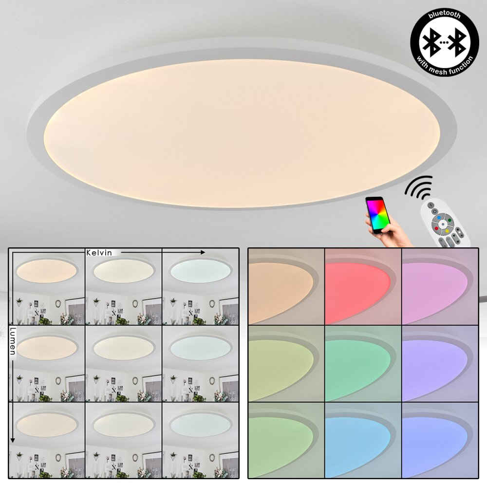Sani Deckenpanel LED Weiß, 1-flammig, Fernbedienung, Farbwechsler main product photo