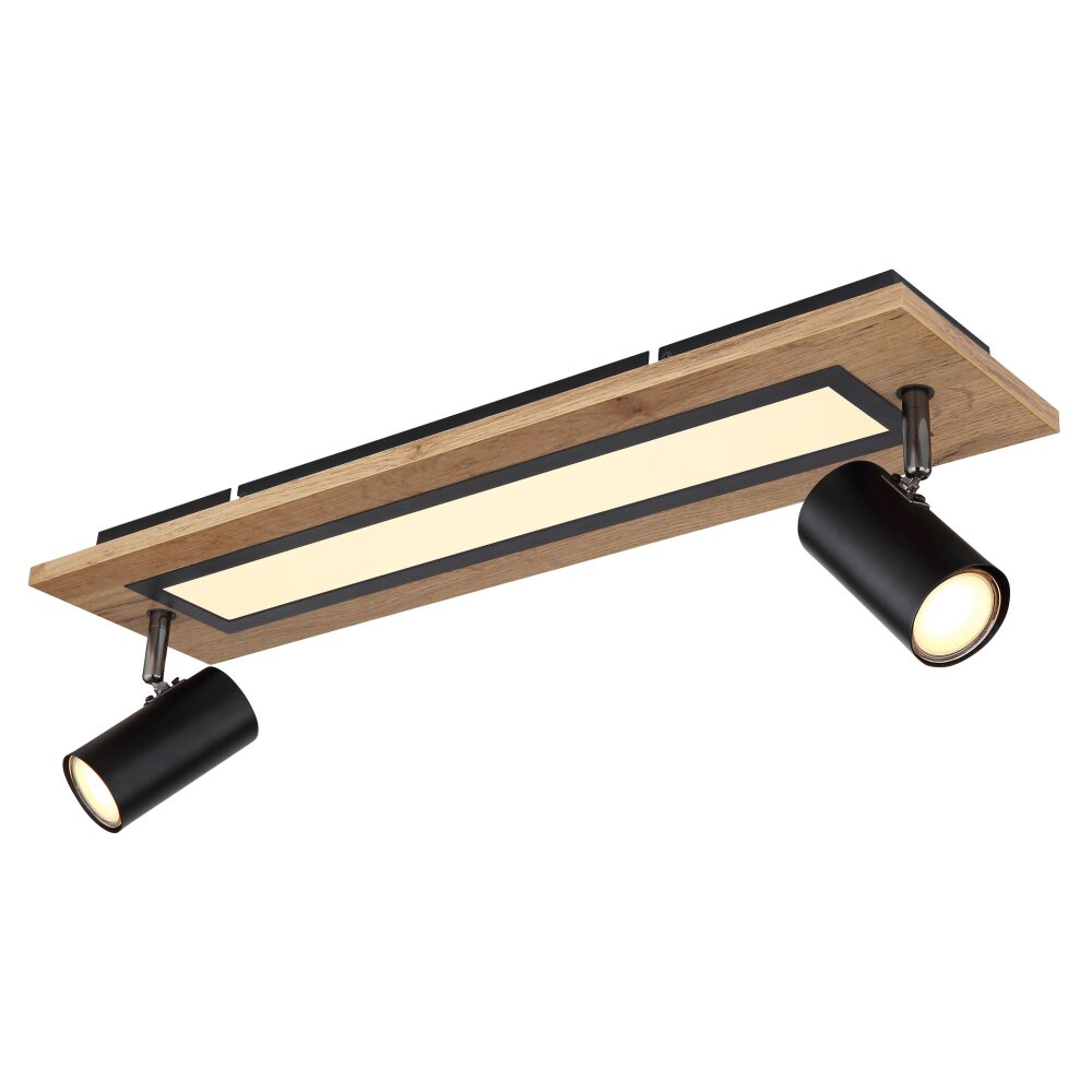 Globo ULLA Deckenleuchte LED Holzoptik, Schwarz, 1-flammig main product photo