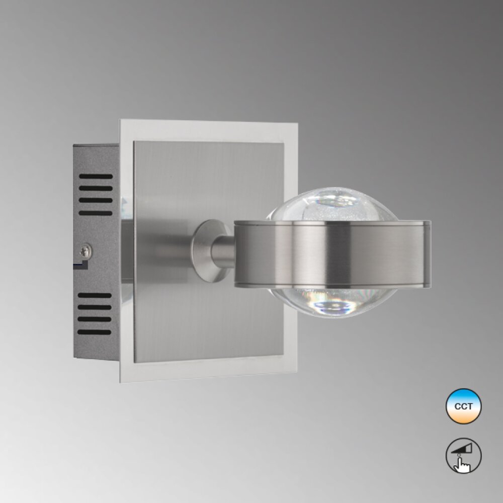 Fischer & Honsel Cluedo Wandleuchte LED Nickel-Matt, 1-flammig main product photo