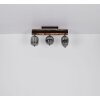 Globo LOREY Deckenleuchte Holz dunkel, Schwarz, 3-flammig