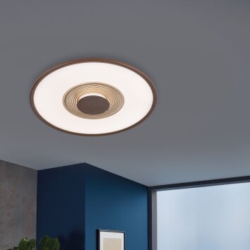 Fischer & Honsel Veit Deckenleuchte LED Gold, Rostfarben, 1-flammig, Fernbedienung Fischer & Honsel Veit Deckenleuchte LED Gold, Rostfarben, 1-flammig, Fernbedienung