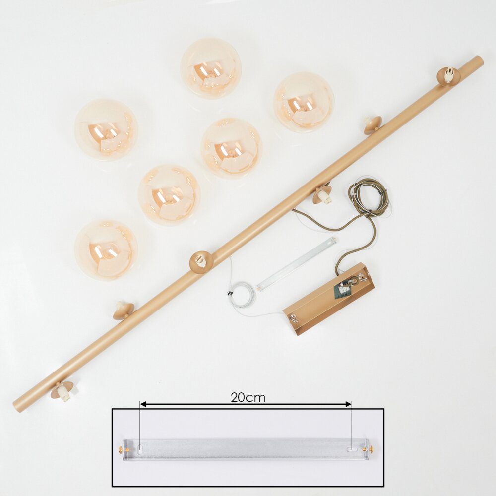 Remaisnil Pendelleuchte Messing, 6-flammig