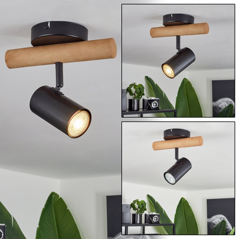 Arbrentin Deckenleuchte Naturfarben, Schwarz, 1-flammig main product photo