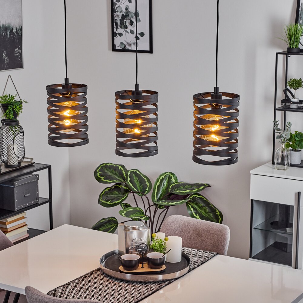 Bust Hängeleuchte Schwarz, 3-flammig main product photo