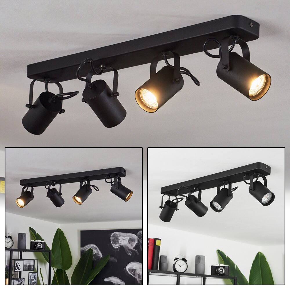 Kergus Deckenleuchte Schwarz, 4-flammig main product photo