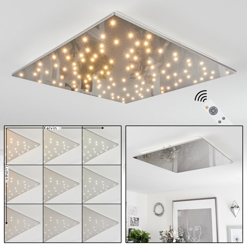 Madrier Deckenpanel LED Nickel-Matt, Weiß, 1-flammig, Fernbedienung main product photo