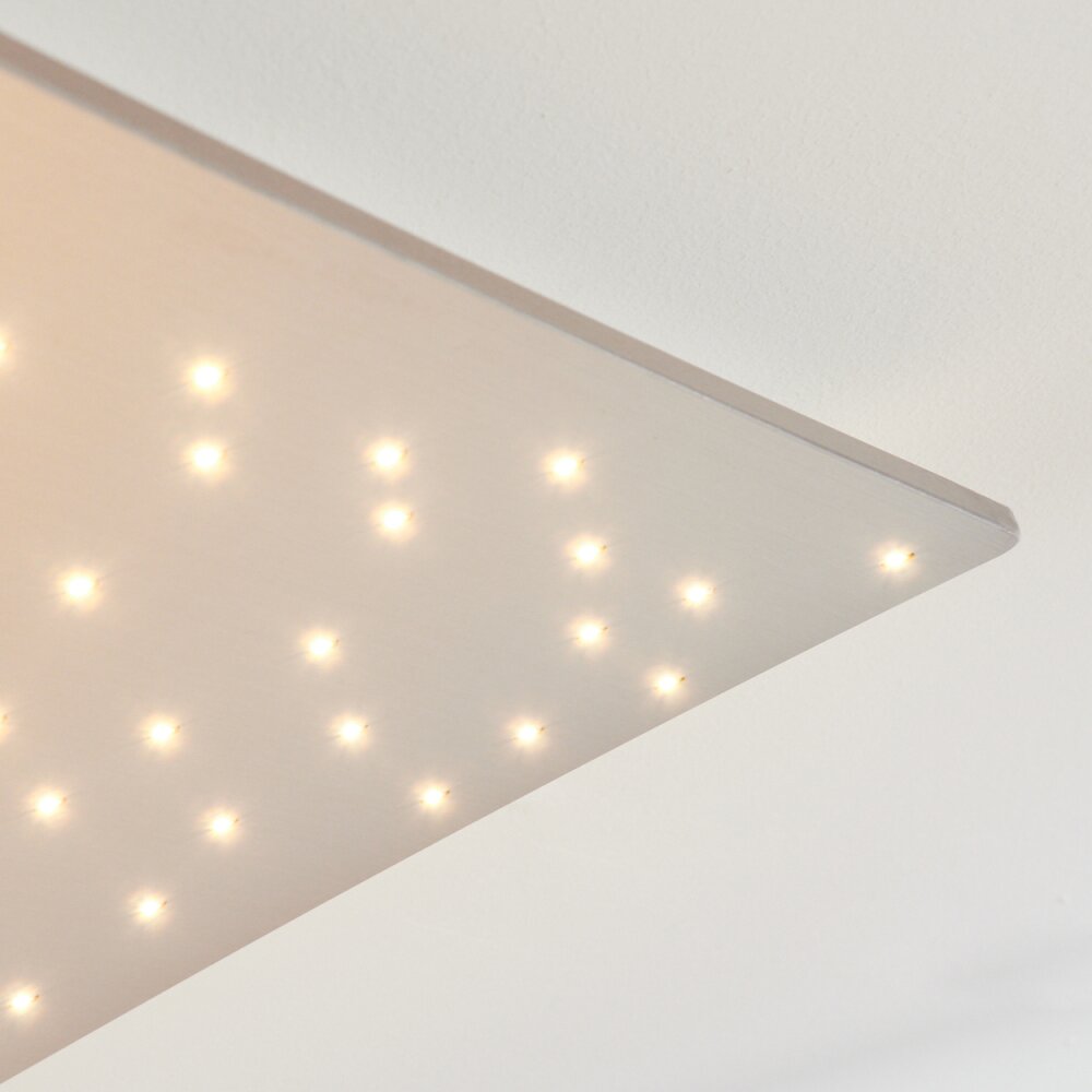 Madrier Deckenpanel LED Nickel-Matt, Weiß, 1-flammig, Fernbedienung