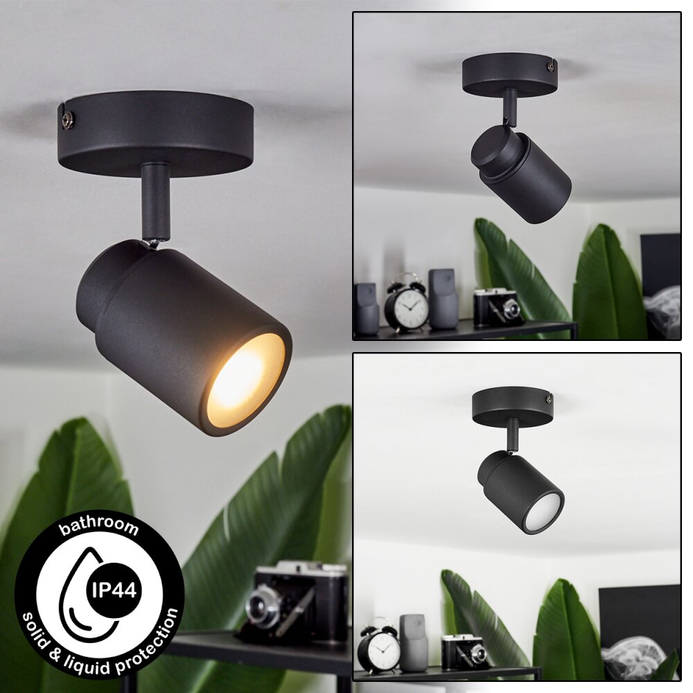 Douarnenez Deckenleuchte Bad Schwarz, 1-flammig main product photo