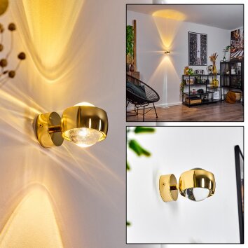 Sapri Wandleuchte Gold, 1-flammig Sapri Wandleuchte Gold, 1-flammig