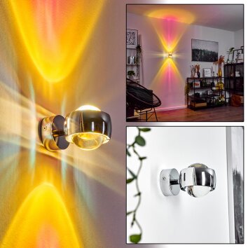 Sapri Wandleuchte Chrom, 1-flammig