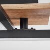 Avelal Deckenleuchte LED Braun, Holzoptik, Schwarz, 1-flammig