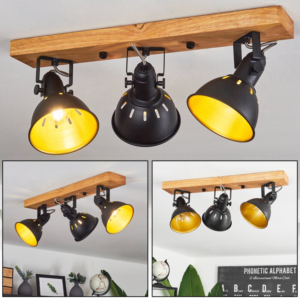 Tina Deckenleuchte Braun, Schwarz, 3-flammig main product photo