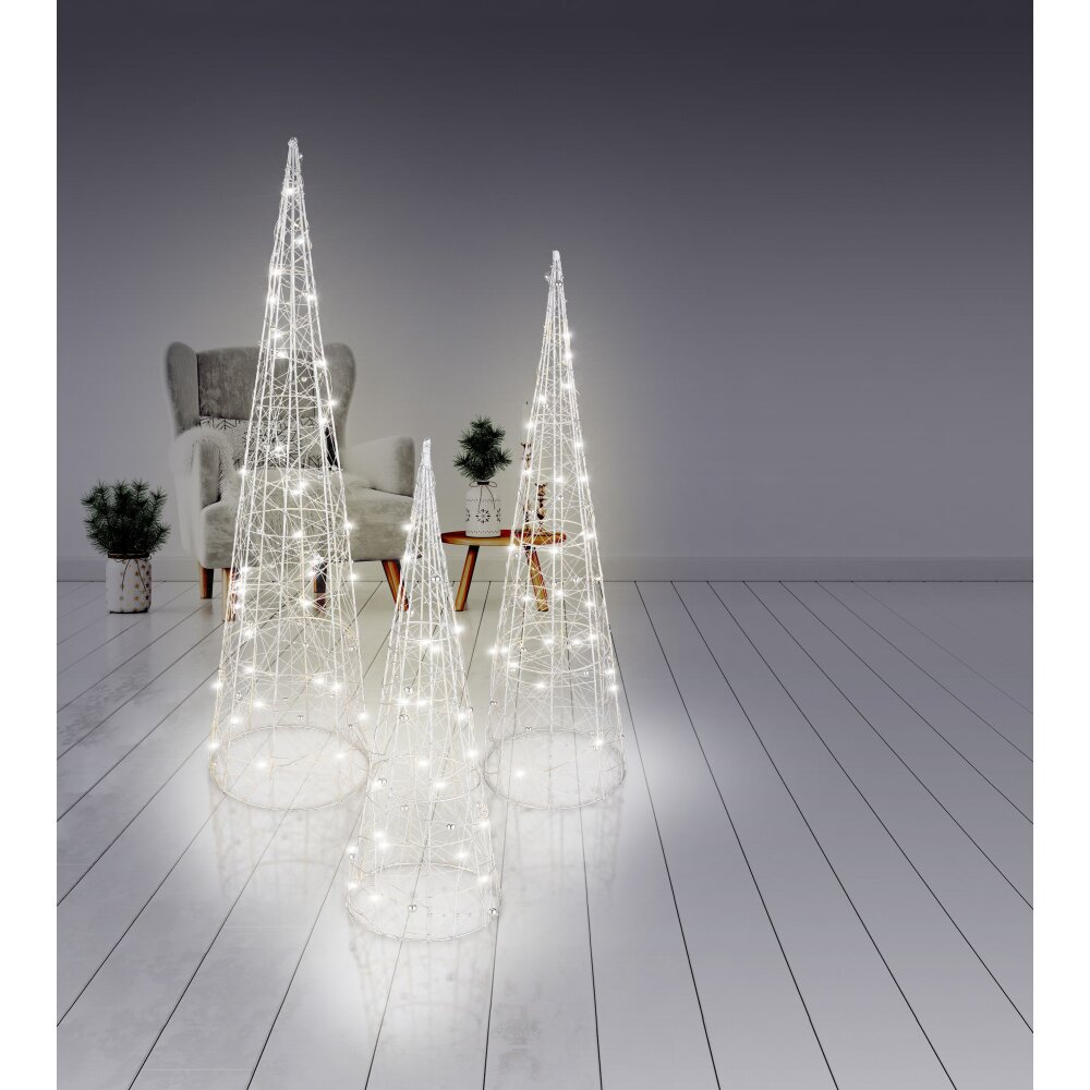 Globo KEGEL Dekoleuchte 3er Set LED Silber, 1-flammig main product photo