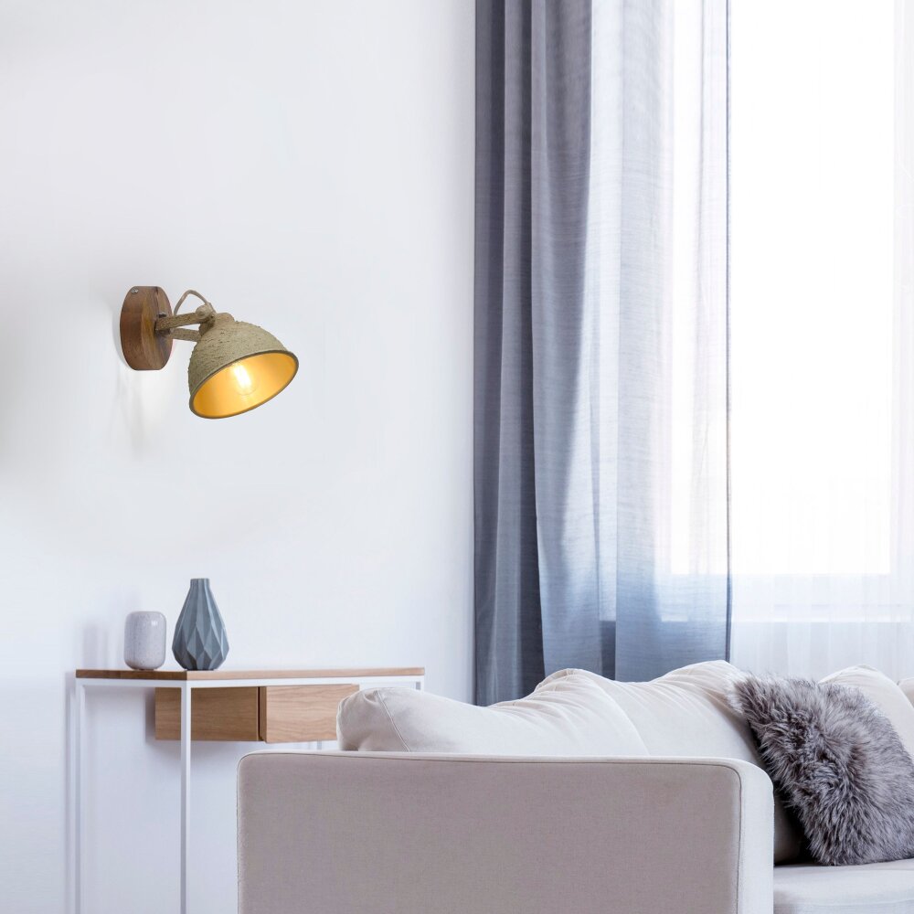 Leuchten Direkt SAMIA Wandleuchte Holz dunkel, 1-flammig main product photo