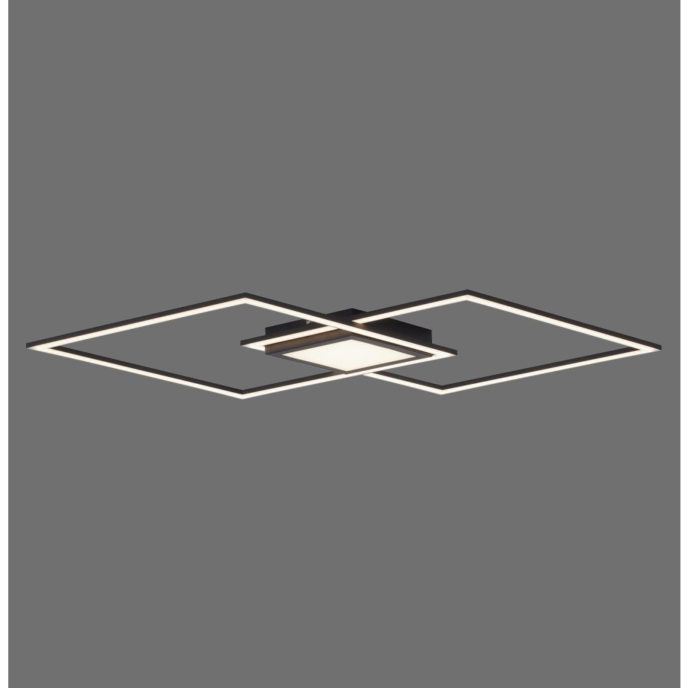 Leuchten Direkt ASMIN Deckenleuchte LED Schwarz, 1-flammig