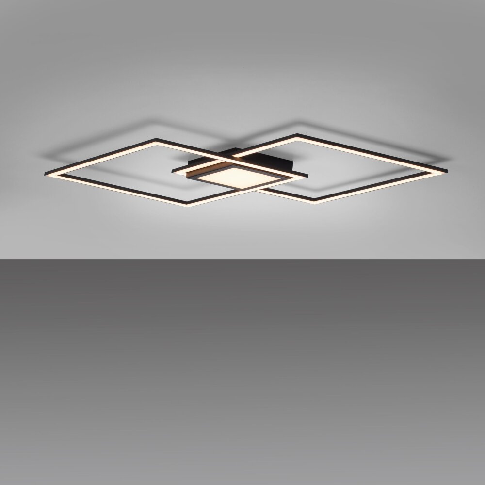 Leuchten Direkt ASMIN Deckenleuchte LED Schwarz, 1-flammig