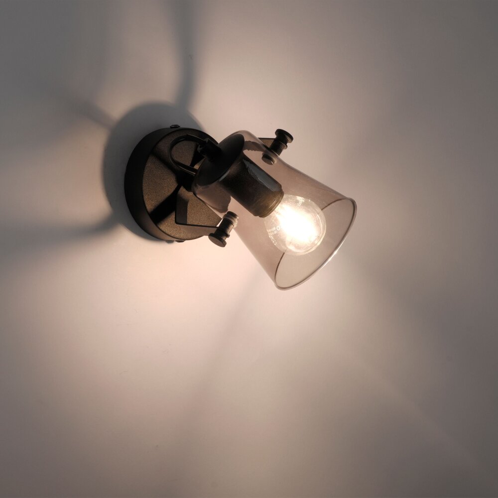 Leuchten Direkt TINULA Wandleuchte Schwarz, 1-flammig main product photo