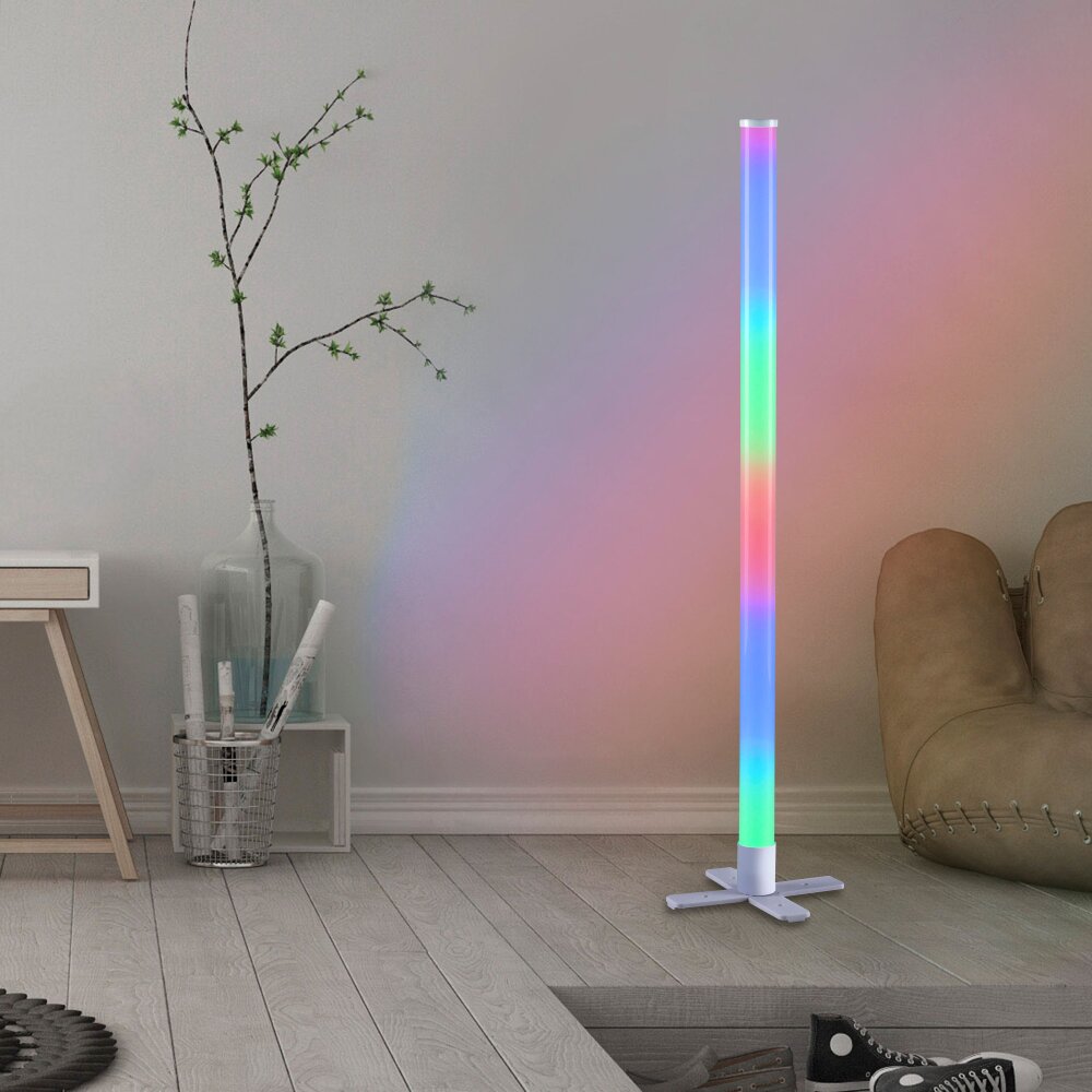 Leuchten Direkt RINGO Stehleuchte LED Silber, 1-flammig, Fernbedienung, Farbwechsler main product photo