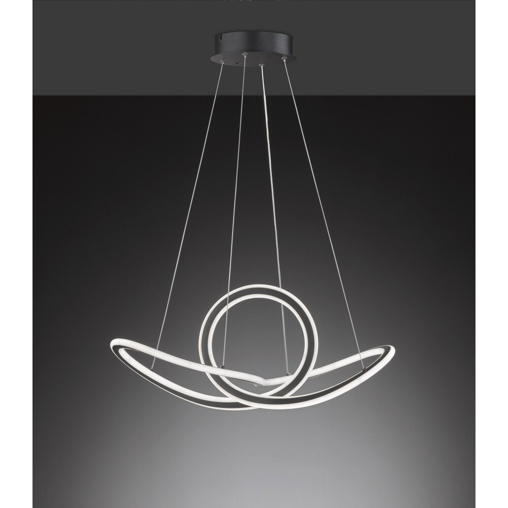 Wofi Leuchten MADISON Pendelleuchte LED Schwarz, 1-flammig, Fernbedienung main product photo