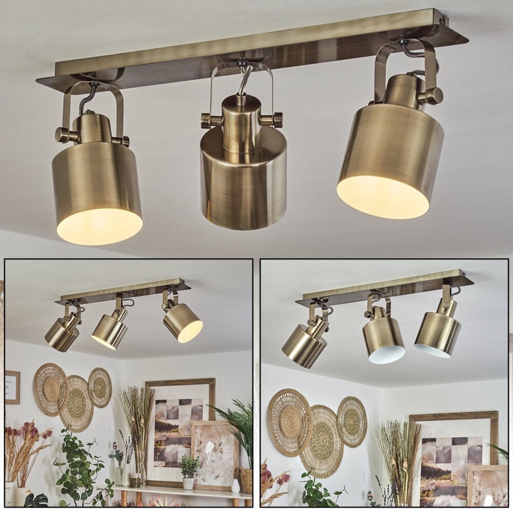 Neves Deckenleuchte Messing, 3-flammig main product photo