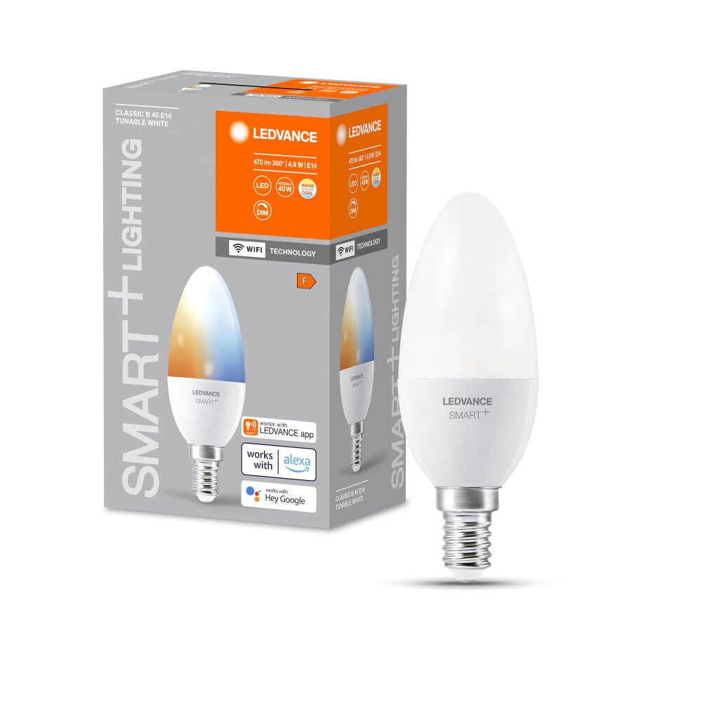 LEDVANCE SMART+ WiFi LED E14 4,9 Watt 2700-6500 Kelvin 470 Lumen main product photo