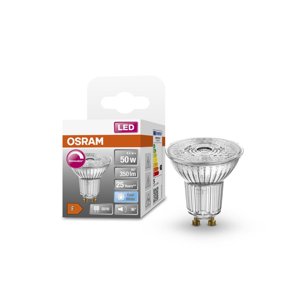 OSRAM LED SUPERSTAR LED GU10 4,5 Watt 4000 Kelvin 350 Lumen main product photo