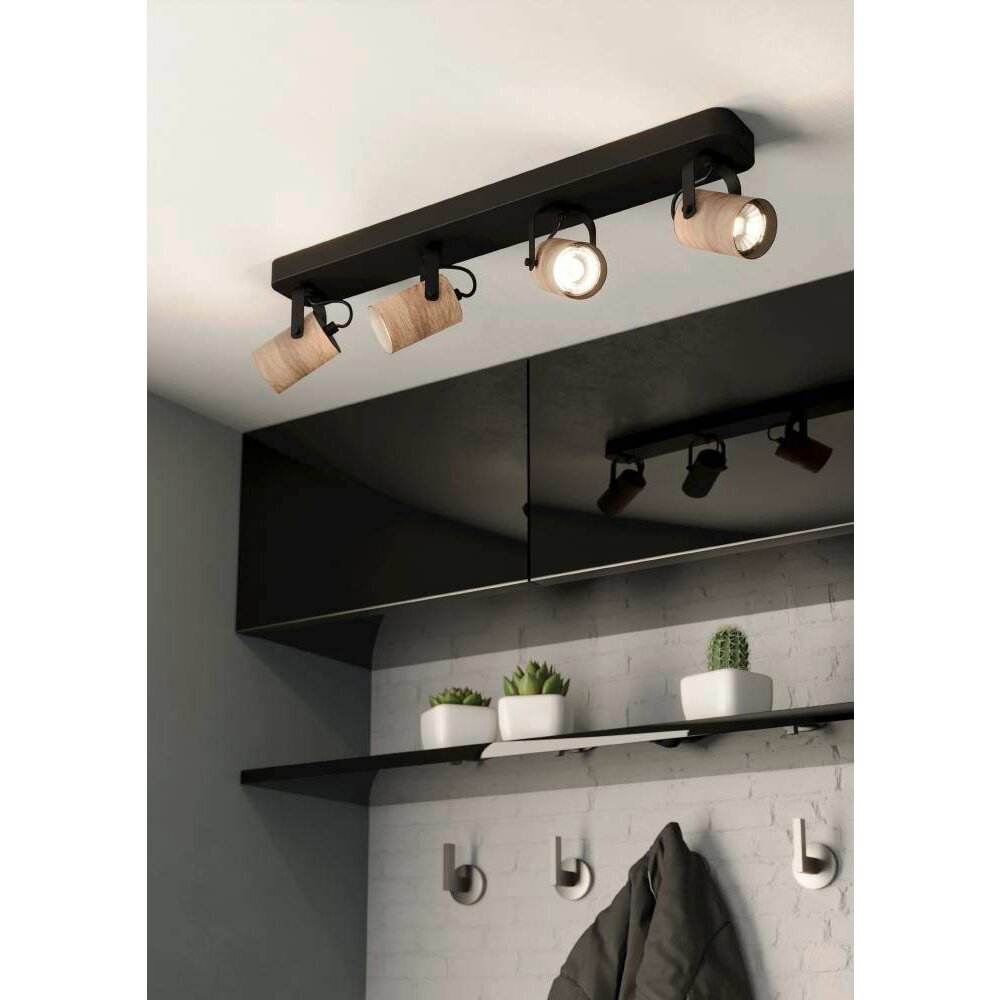 Eglo CAYUCA Deckenleuchte LED Schwarz, 4-flammig main product photo