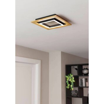 Eglo TIRRENARA Deckenleuchte LED Braun, Schwarz, 4-flammig, Fernbedienung Eglo TIRRENARA Deckenleuchte LED Braun, Schwarz, 4-flammig, Fernbedienung