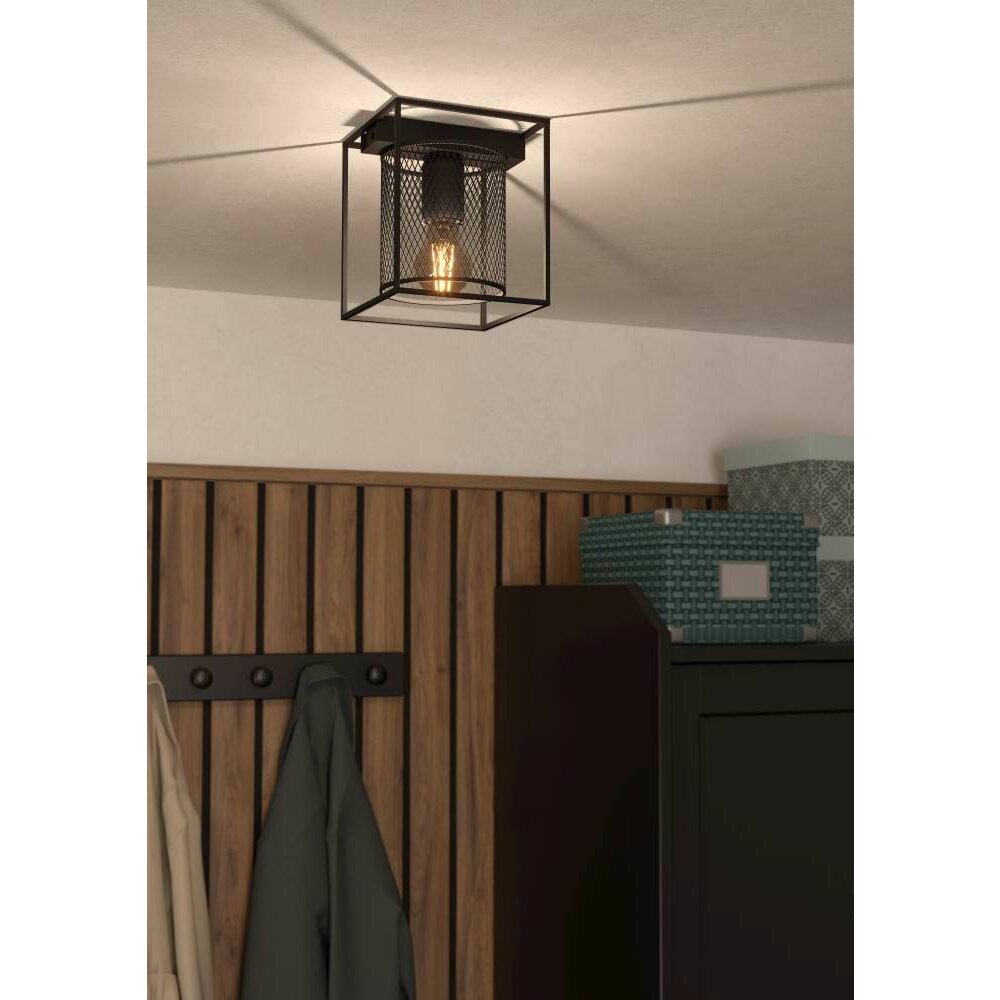 Eglo CATTERICK Deckenleuchte Schwarz, 1-flammig main product photo