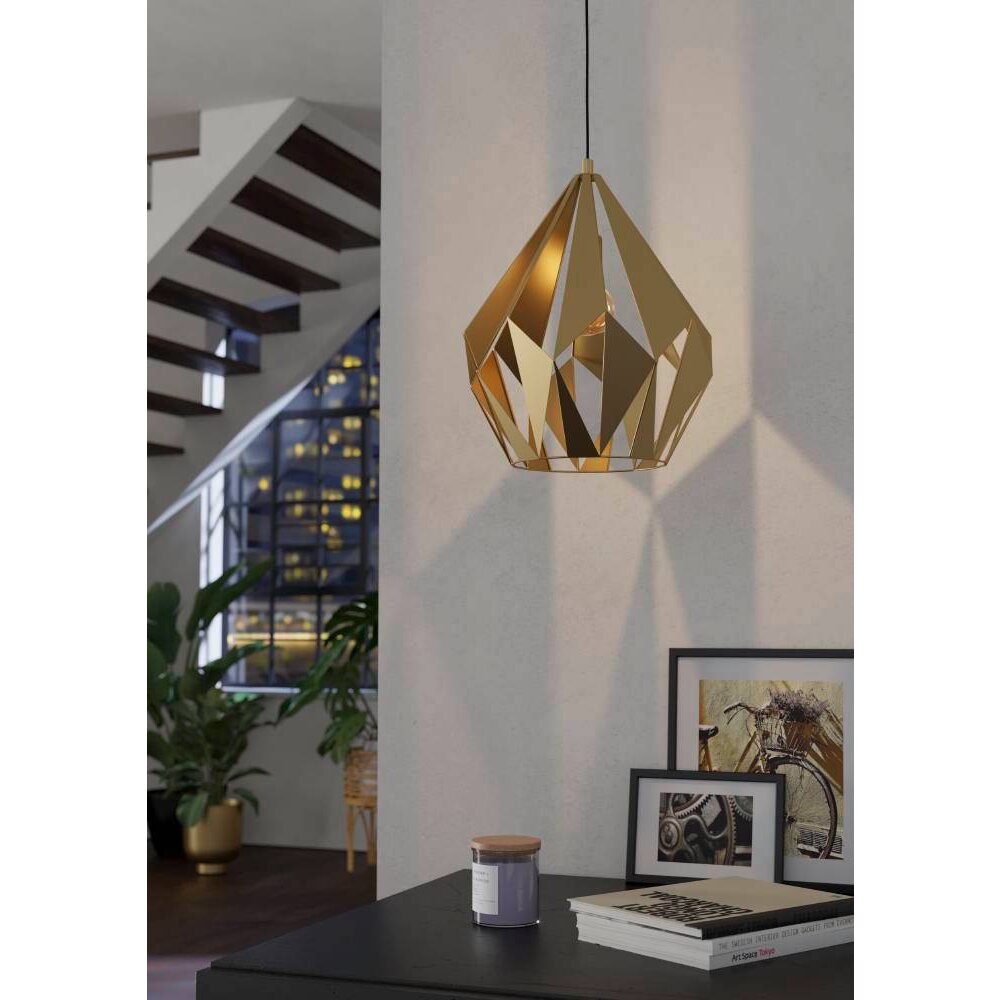 Eglo CARLTON Hängeleuchte Gold, 1-flammig main product photo