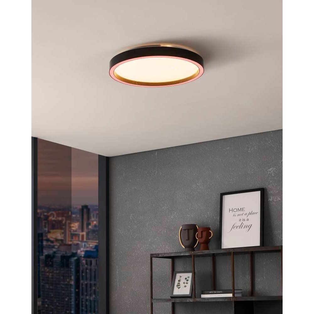 Eglo MONTEMORELOS-Z Deckenleuchte LED Schwarz, 1-flammig, Farbwechsler main product photo