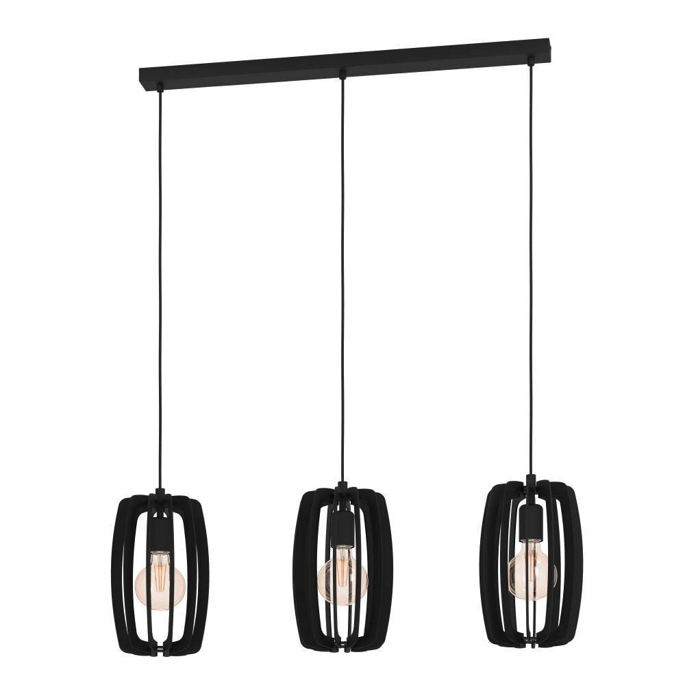 Eglo BAJAZZARA Hängeleuchte Schwarz, 3-flammig main product photo