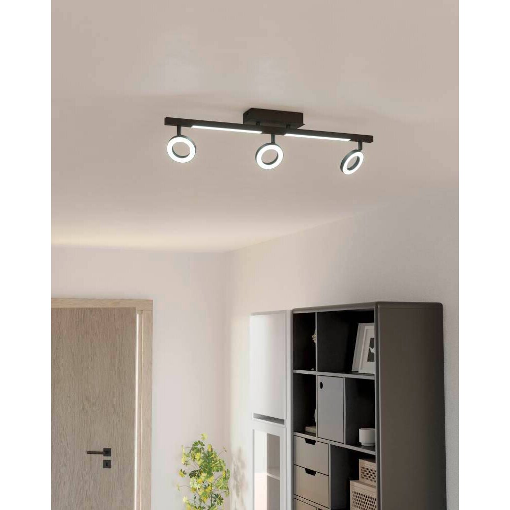 Eglo CARDILLIO Deckenleuchte LED Schwarz, 5-flammig main product photo