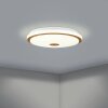 Eglo LANCIANO Deckenleuchte LED Braun, Weiß, 1-flammig, Fernbedienung