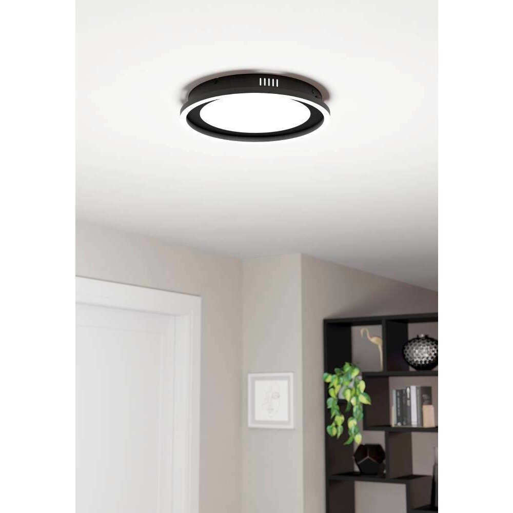 Eglo CALAGRANO Deckenleuchte LED Schwarz, 2-flammig, Fernbedienung main product photo